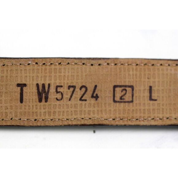 Tommy Bahama Spain BLACK GENUINE CROCODILE 3/4"Wd DRESS WOMEN'S BELT Size L (C71 - Picture 8 of 16